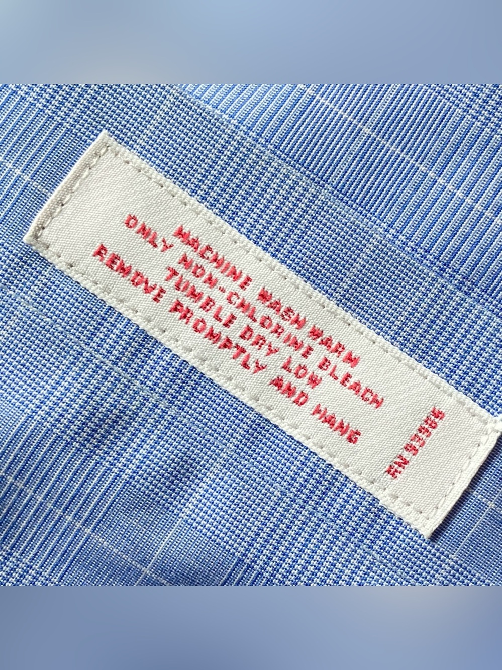 Brooks Brothers 100% Cotton Light Blue Windowpane Long Sleeve Dress Shirt - Picture 6 of 11